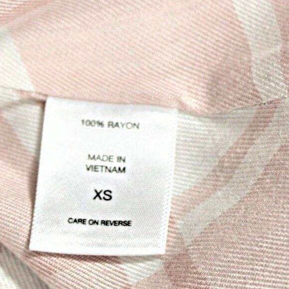 Top Pink Ruffle Buffalo Check Hi-Low Hem Peplum Waist Back Zip XS SOHO NY & CO - Picture 8 of 9